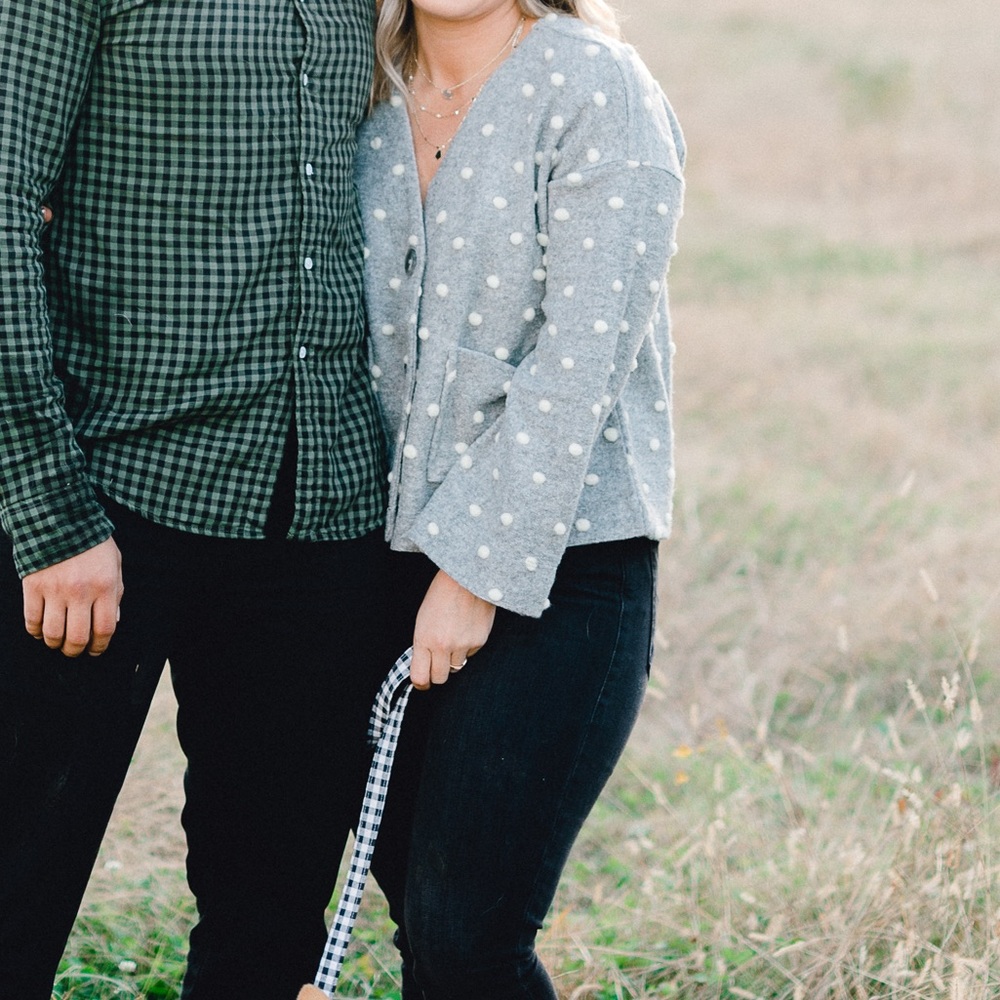 Madewell Boxy Polka Dot Bobble Cardigan